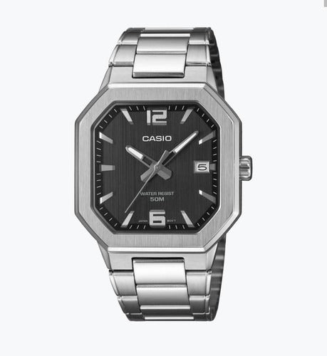 Casio MTP-B195D-1AV esfera negra acero inoxidable cuarzo 41 mm-